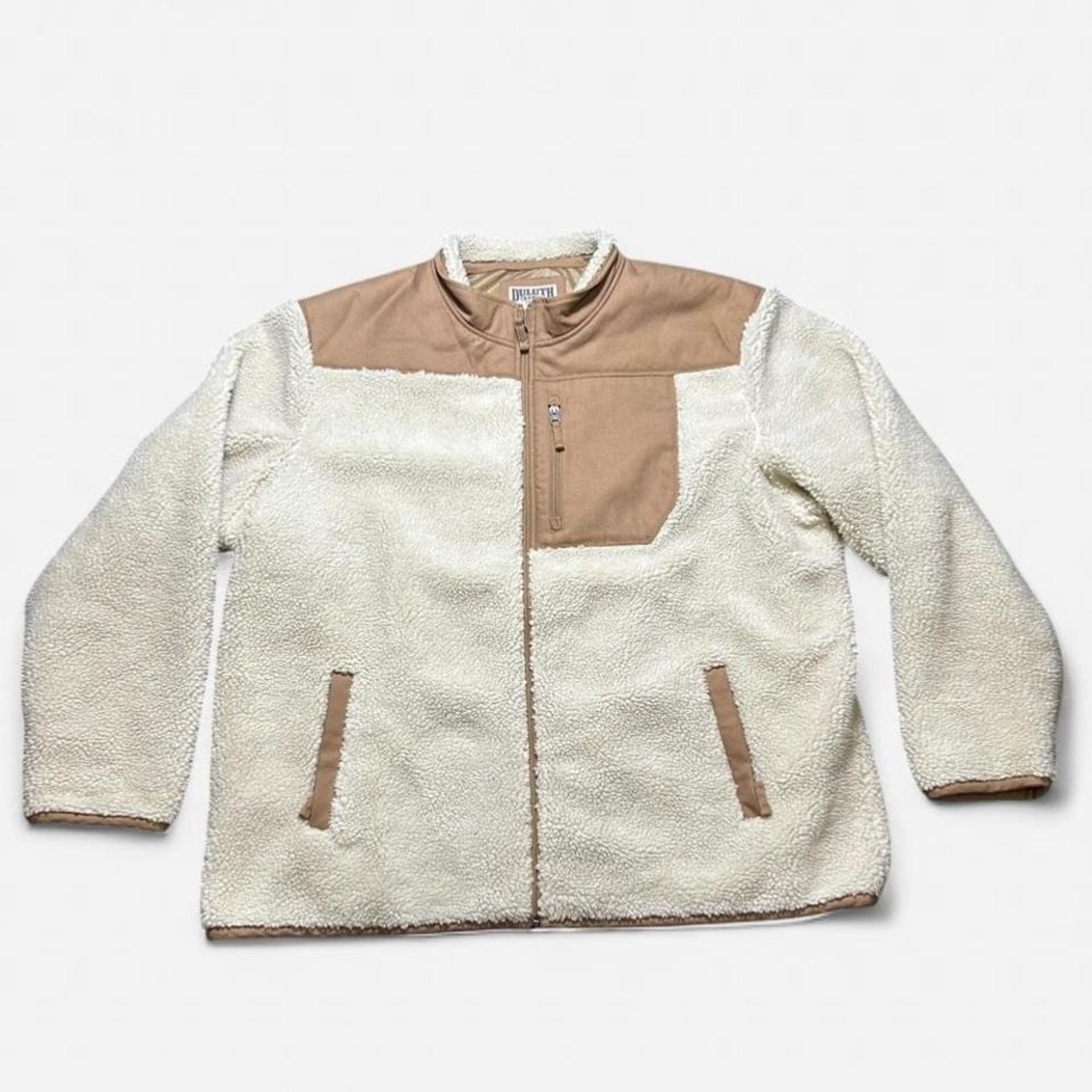 Duluth Trading Co Faux Fur Full Zip Jacket Brown Size 3XL